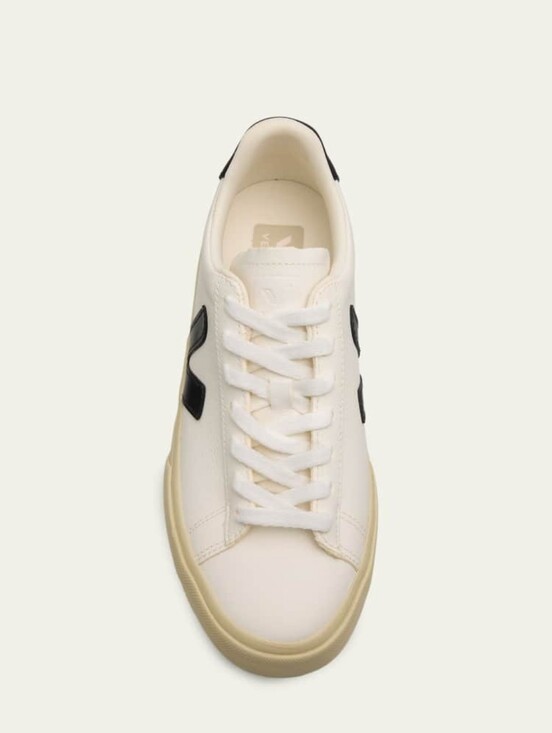 Veja Shoes - Veja Sneakers Campo White Black Leather Low Top Size 7
